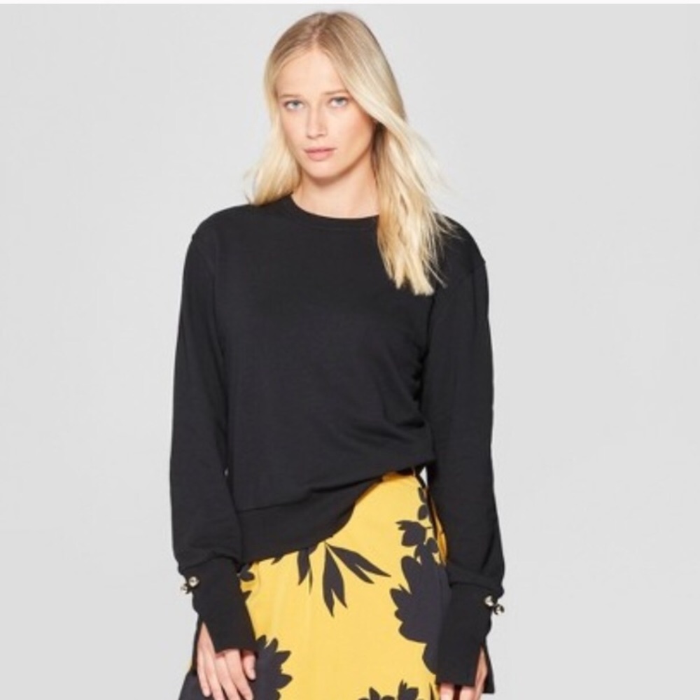 Gold Button Sweatshirt